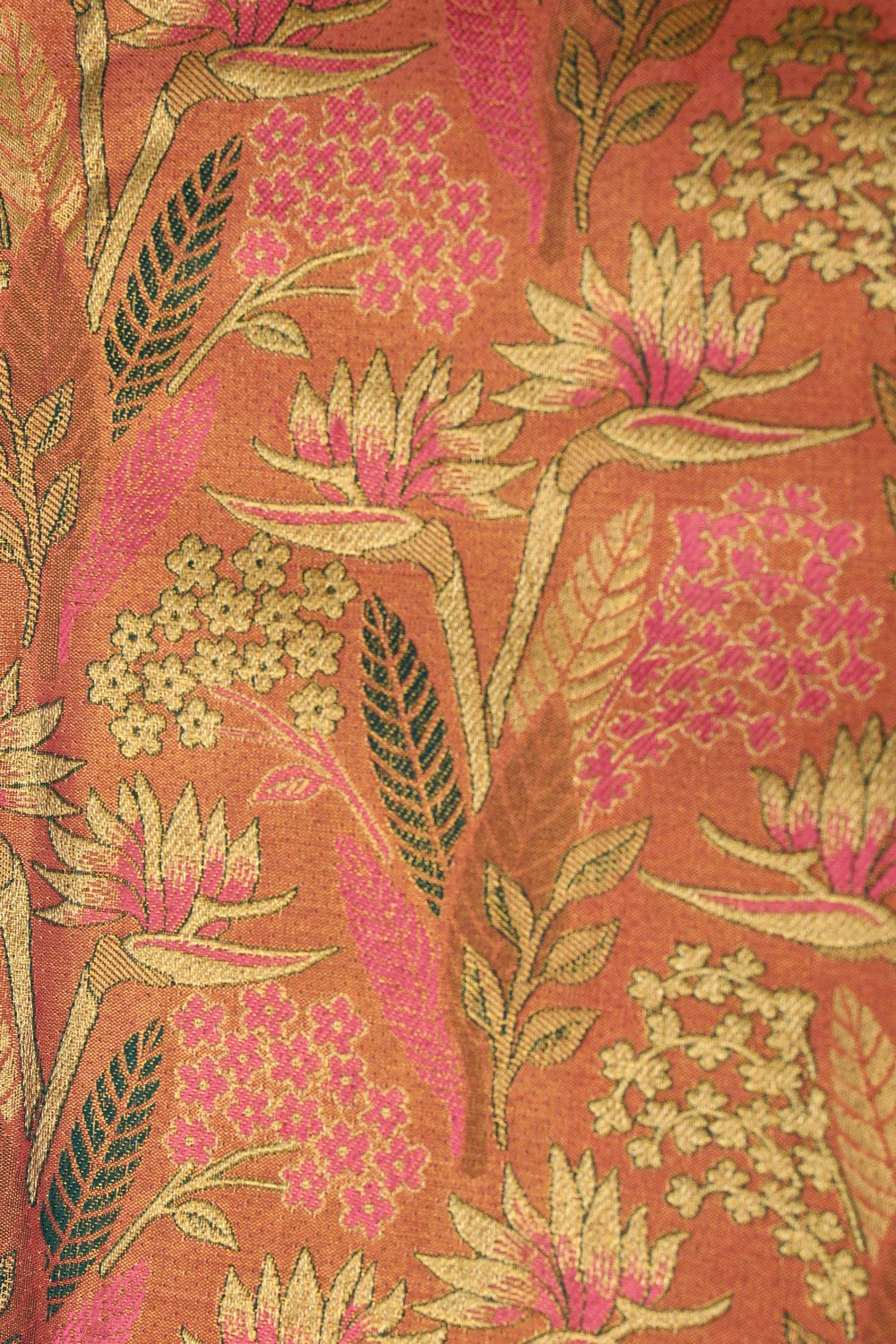 Image of Pink Tissue Brocade Kanchipattu Saree